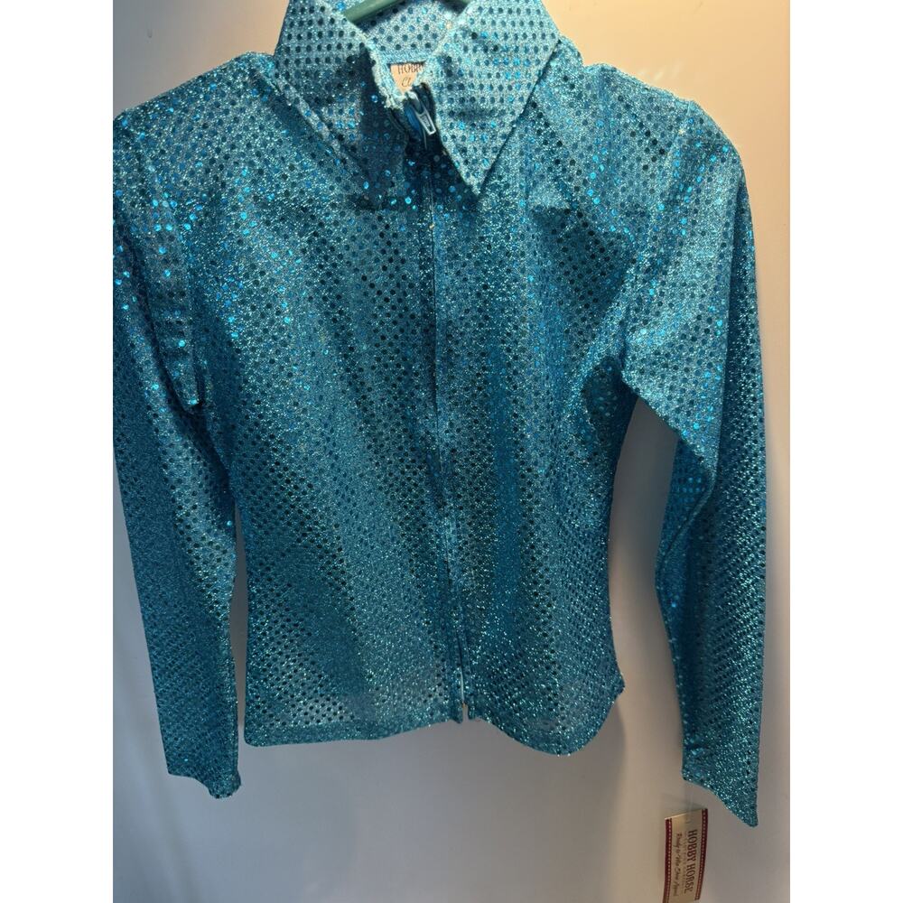Lot of 2 Hobby Horse Dazzle Youth Western Show Shirts Large Zip Equestrian NWT - Picture 15 of 16